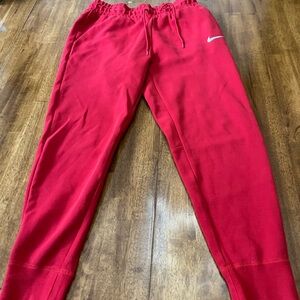 nike red size small joggers